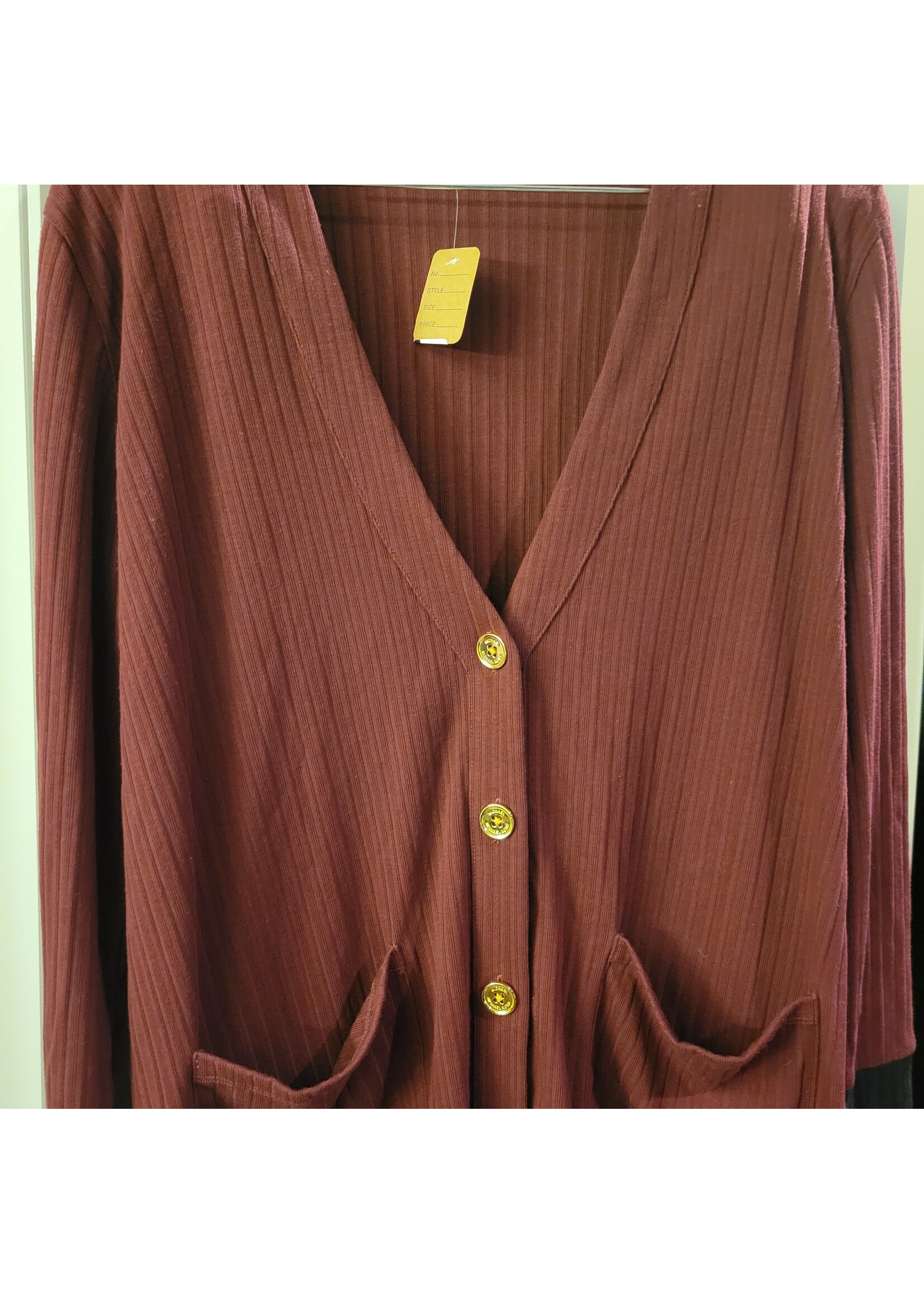 Michael Kors Michael Kors Burgundy/Black Cardigan (L)