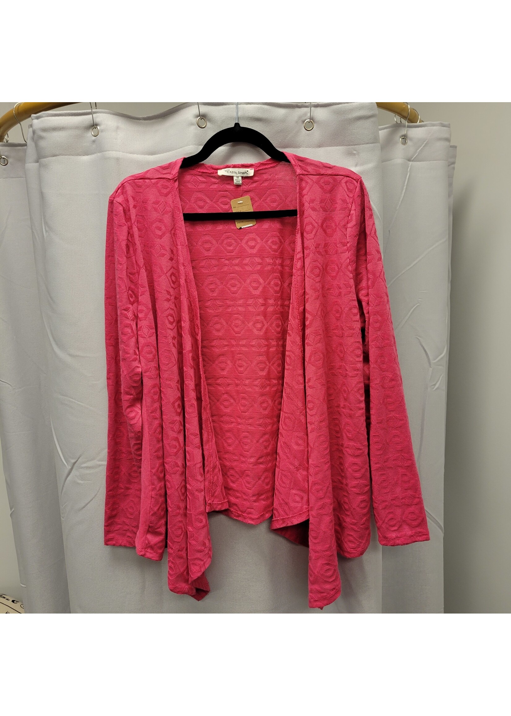 Exta Touch Extra Touch Pink Cardigan (1X) Pre-owned