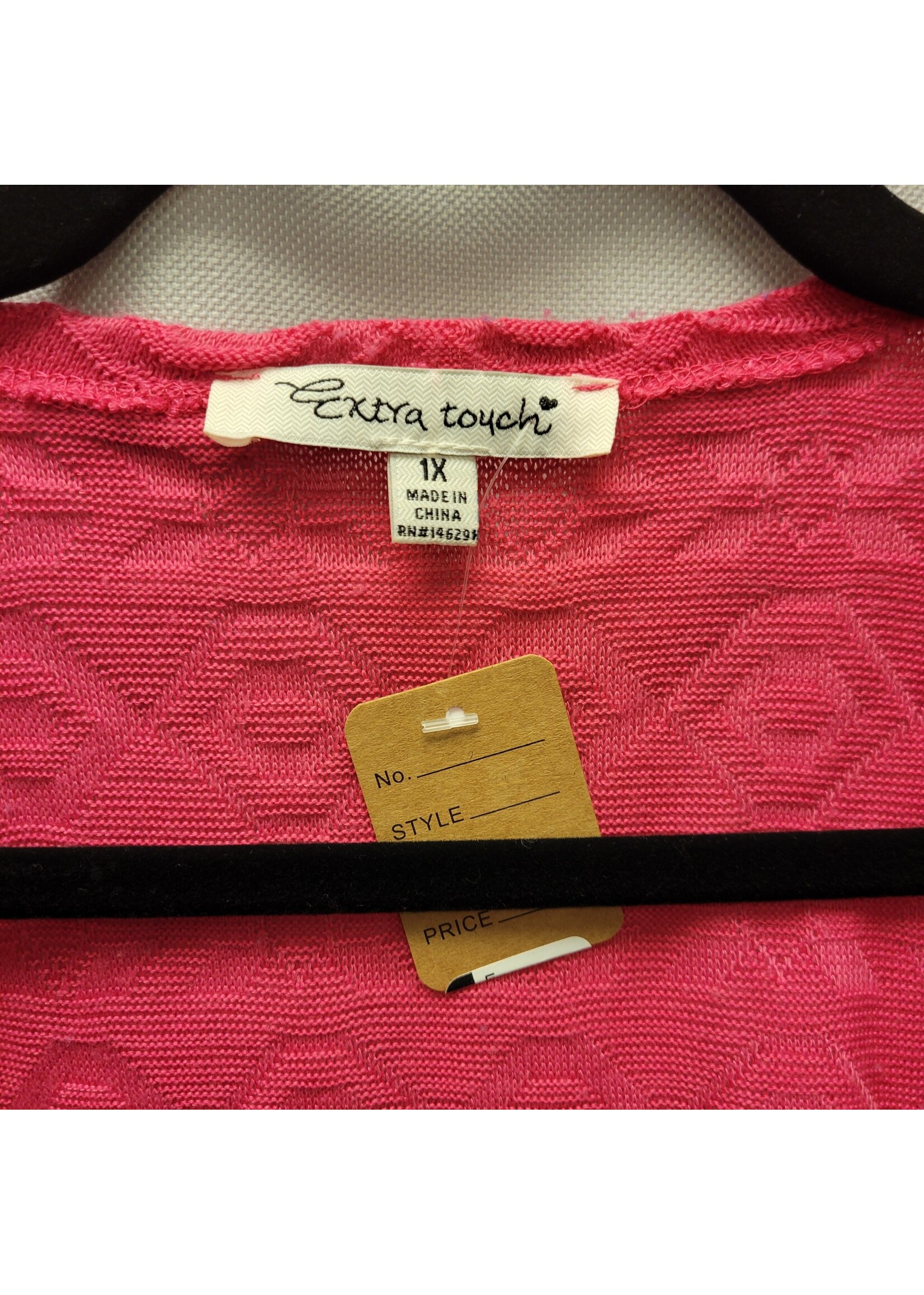 Exta Touch Extra Touch Pink Cardigan (1X) Pre-owned