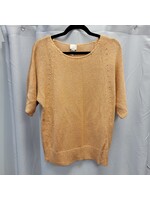 Chicos Chico's Peach Shimmer Knit Sweater (2)L/12 Pre-owned