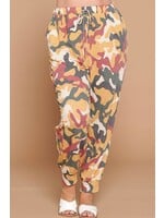 Emerald Mustard/Burgundy Army Camo Jogger 1X-3X