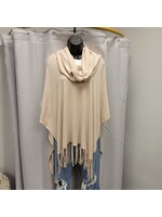 Lovestitch Lovestitch Cowlneck Poncho with Fringe (OS)Pre-owned