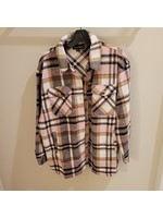 Urban Diction Pink Multi Plaid Shacket NEW!