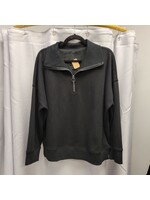 Athleta Athleta Black Fleece Pullover (L) Pre-owned