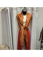 Copper "Silk Feel" Wrap/Scarf with Fringe (OS)Pre-owned