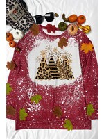 Bleached Christmas Trees Long Sleeve Top (XXL) *NEW*