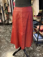 Margaret Godfrey Red Genuine Leather Skirt (10) Pre-owned