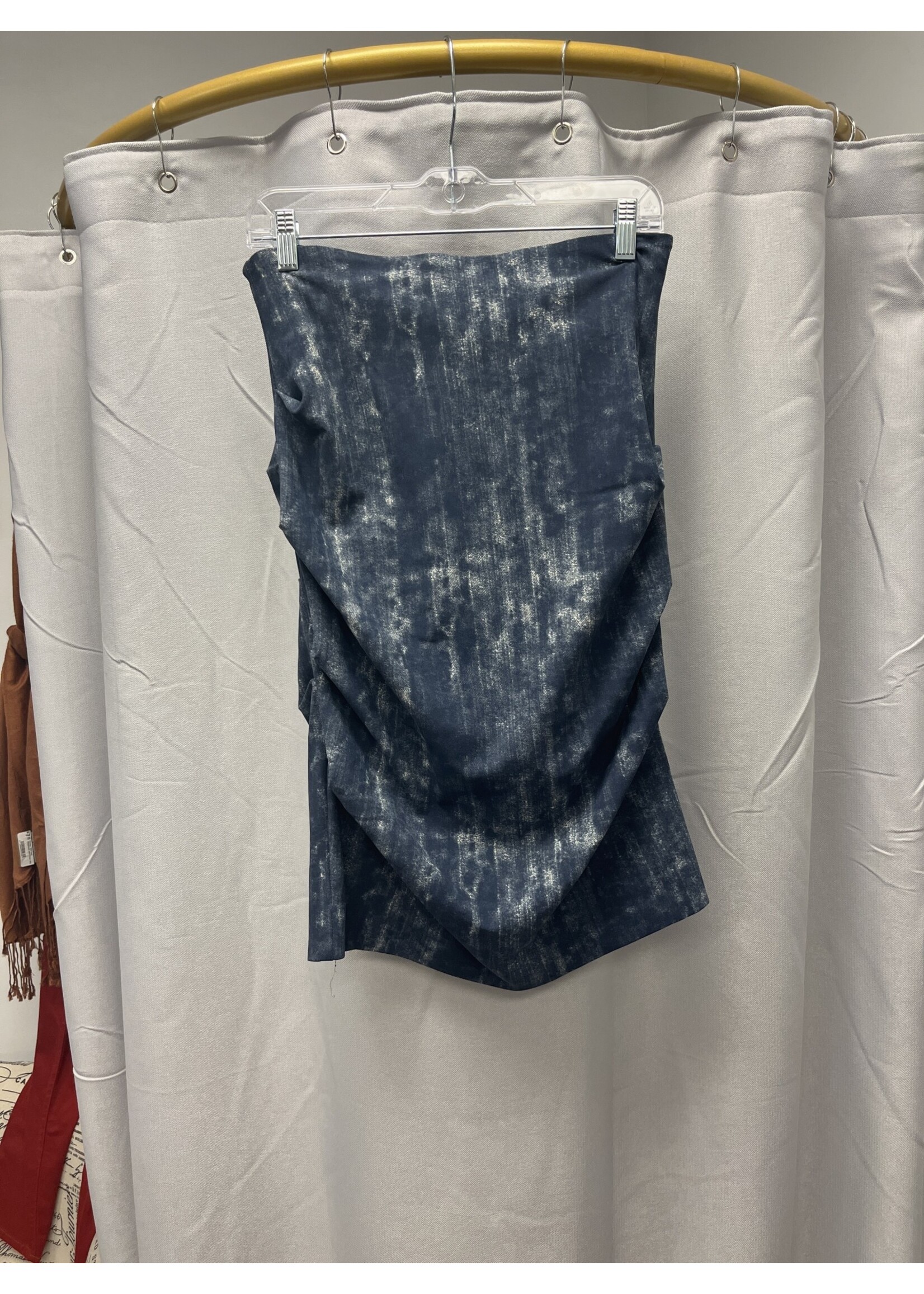 Artelier Nicole Miller Artelier Nicole Miller Ruched Denim Skirt (8) Pre-owned