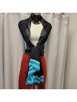 Black and Turquoise Scarf (OS) Pre-owned