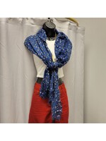 Blue and Lavender Animal Print Wrap/Scarf (OS)Pre-owned