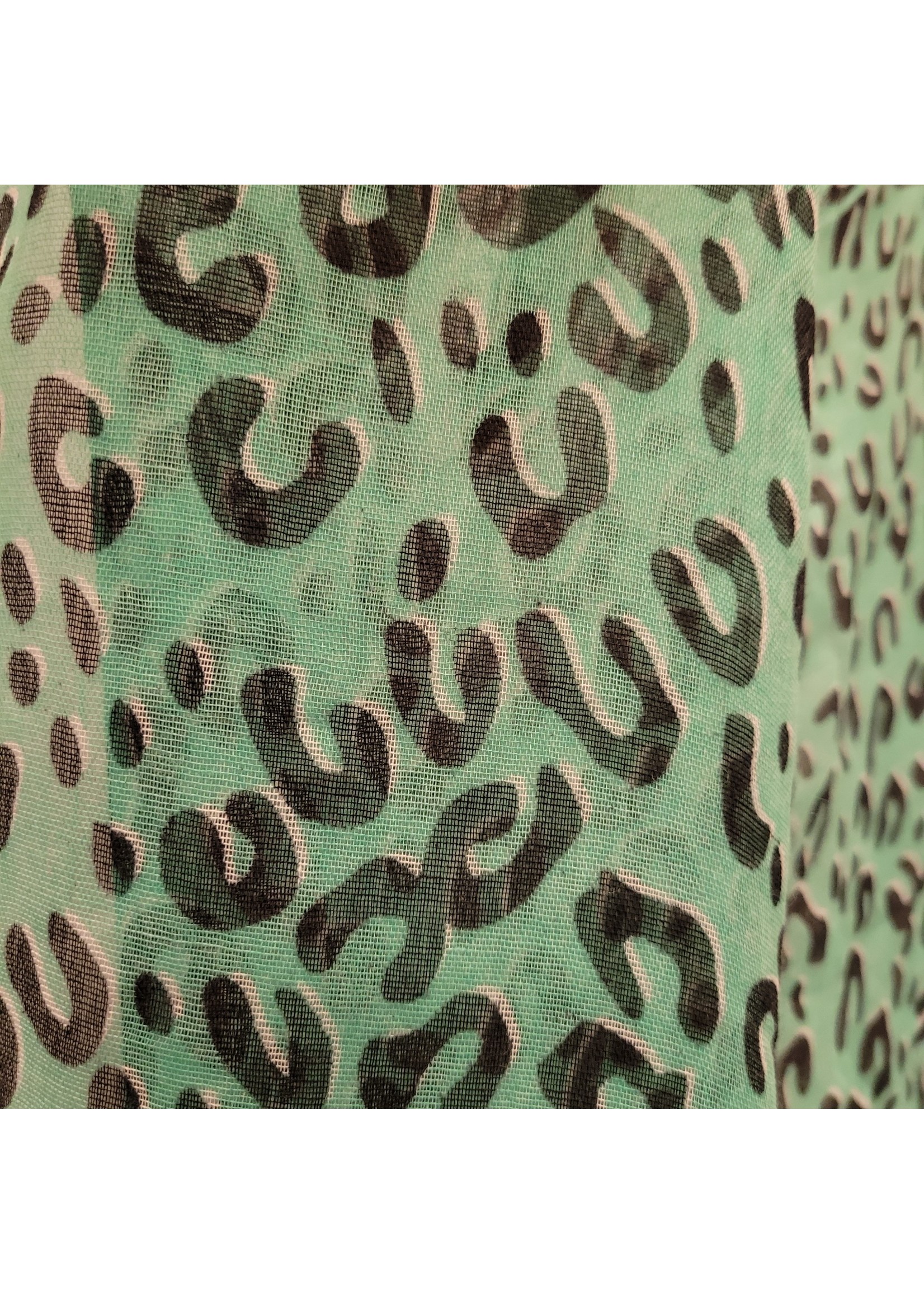 Green Leopard Print Wrap/Scarf (OS)Pre-owned