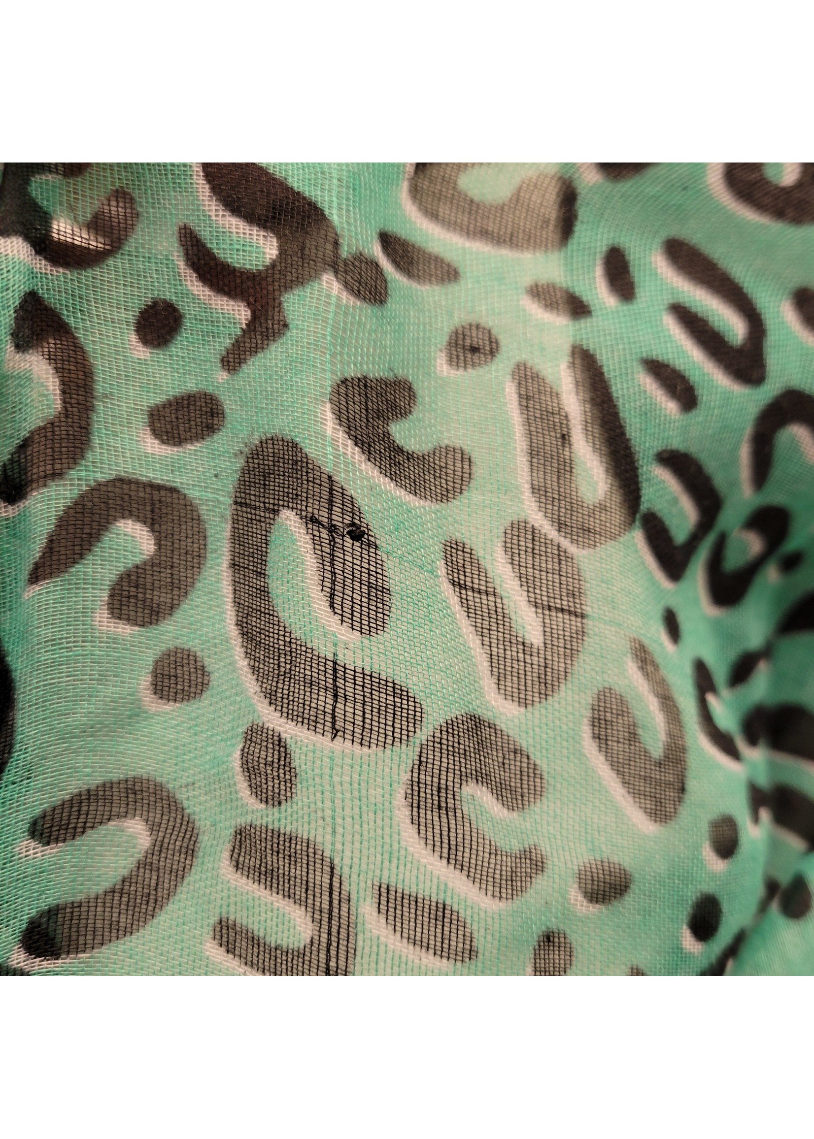 Green Leopard Print Wrap/Scarf (OS)Pre-owned