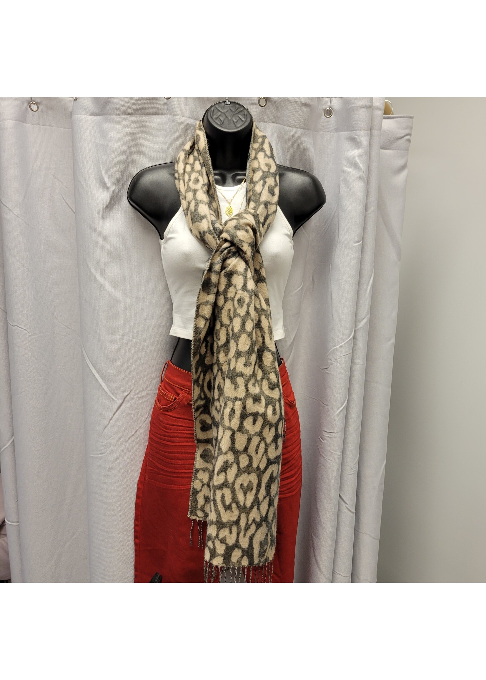 Double-sided Animal Print Scarf (OS)Pre-owned