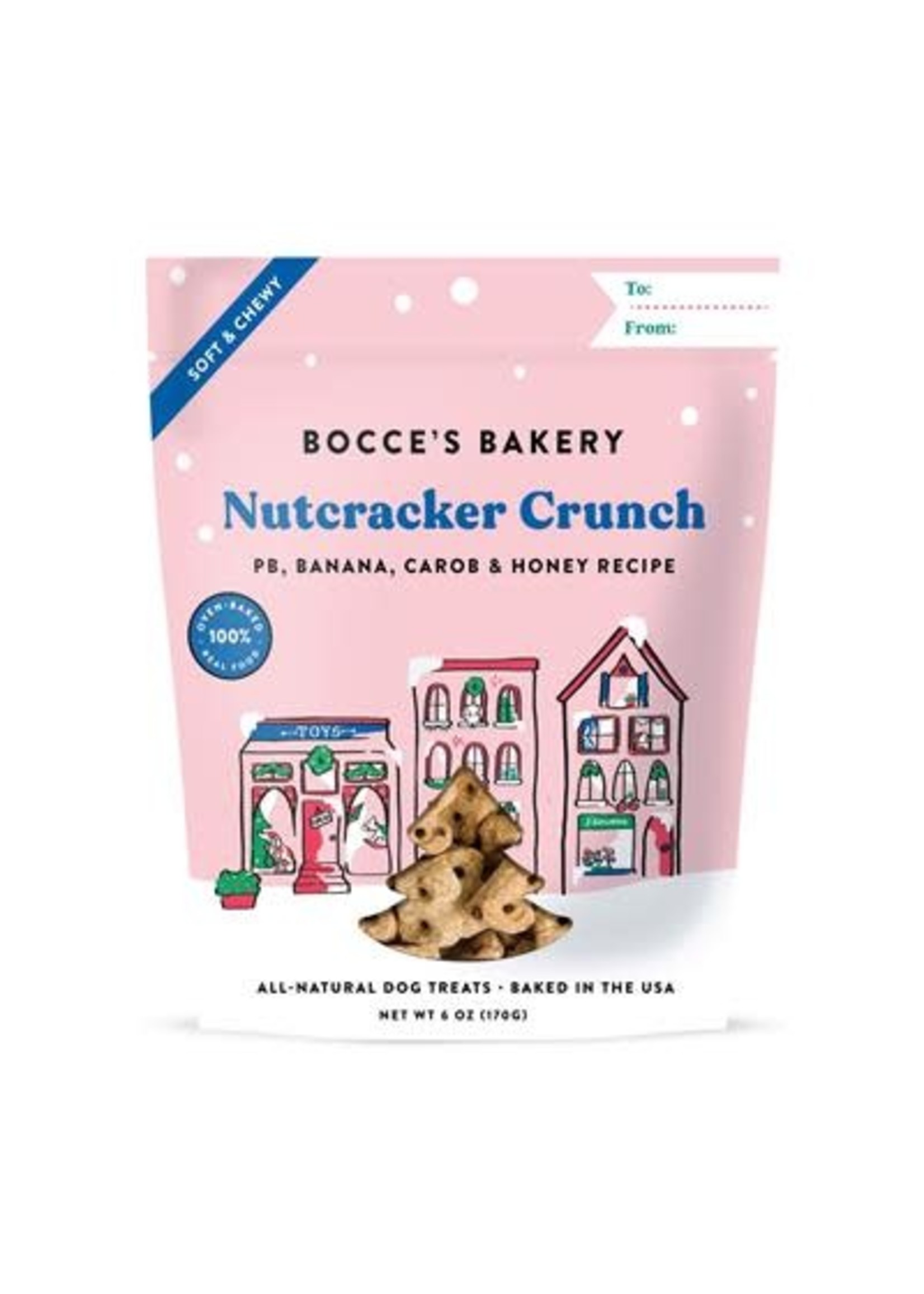 Bocce's Bakery Nutcracker Crunch Soft & Chewy 6 oz Treats