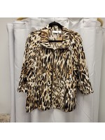 Zenergy by Chico's Lightweight Animal Print Jacket (2) L/12 Pre-owned