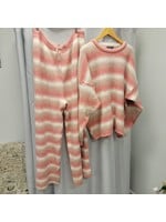 BooHoo Pink Striped Knit Sweater Set (22) Pre-owned