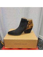 Centro Point Black Suede and Leopard Print Boots(9.5)NWT