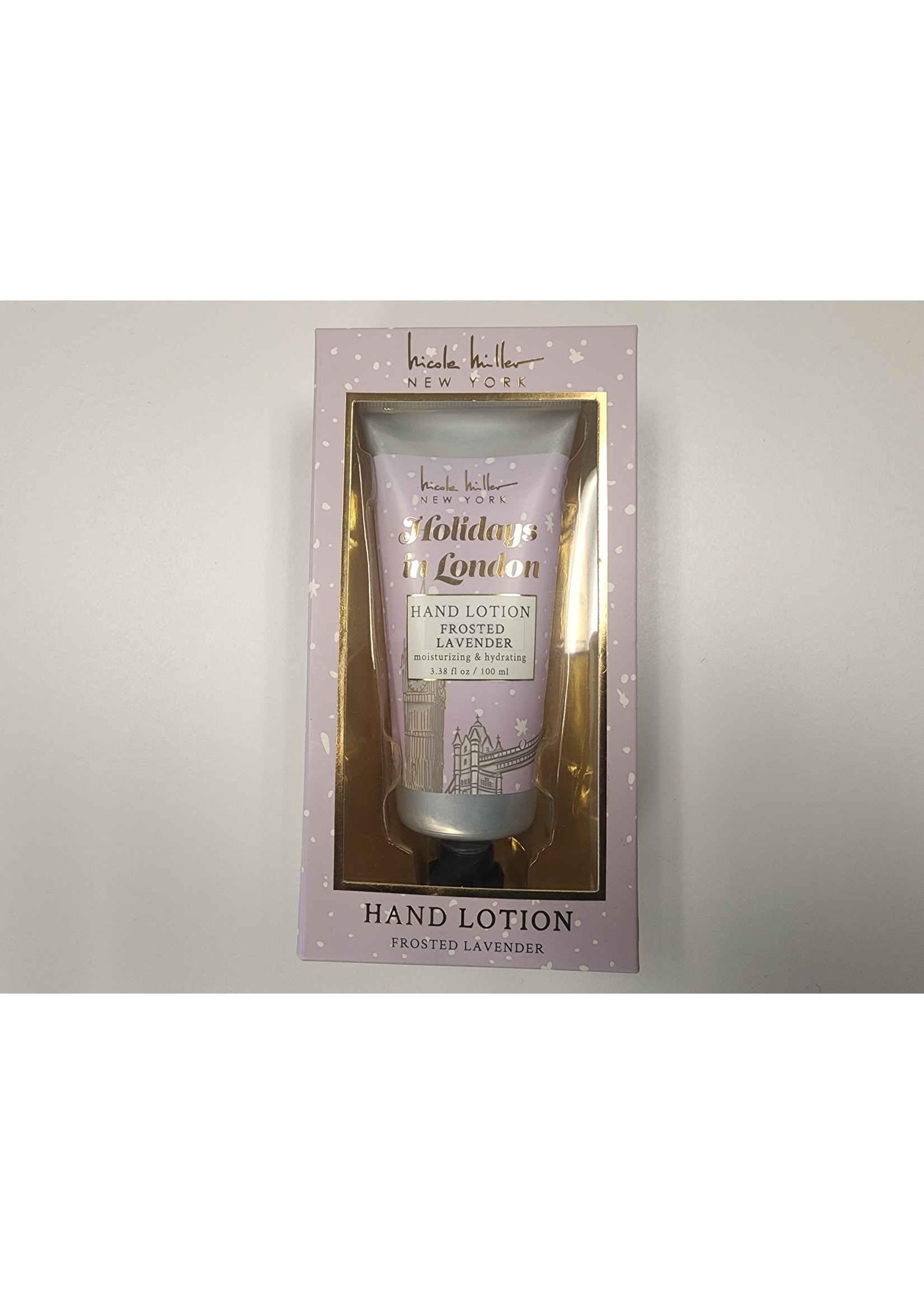 Nicole Miller Holidays in London Hand Lotion 3.38 oz (Frosted Lavender)