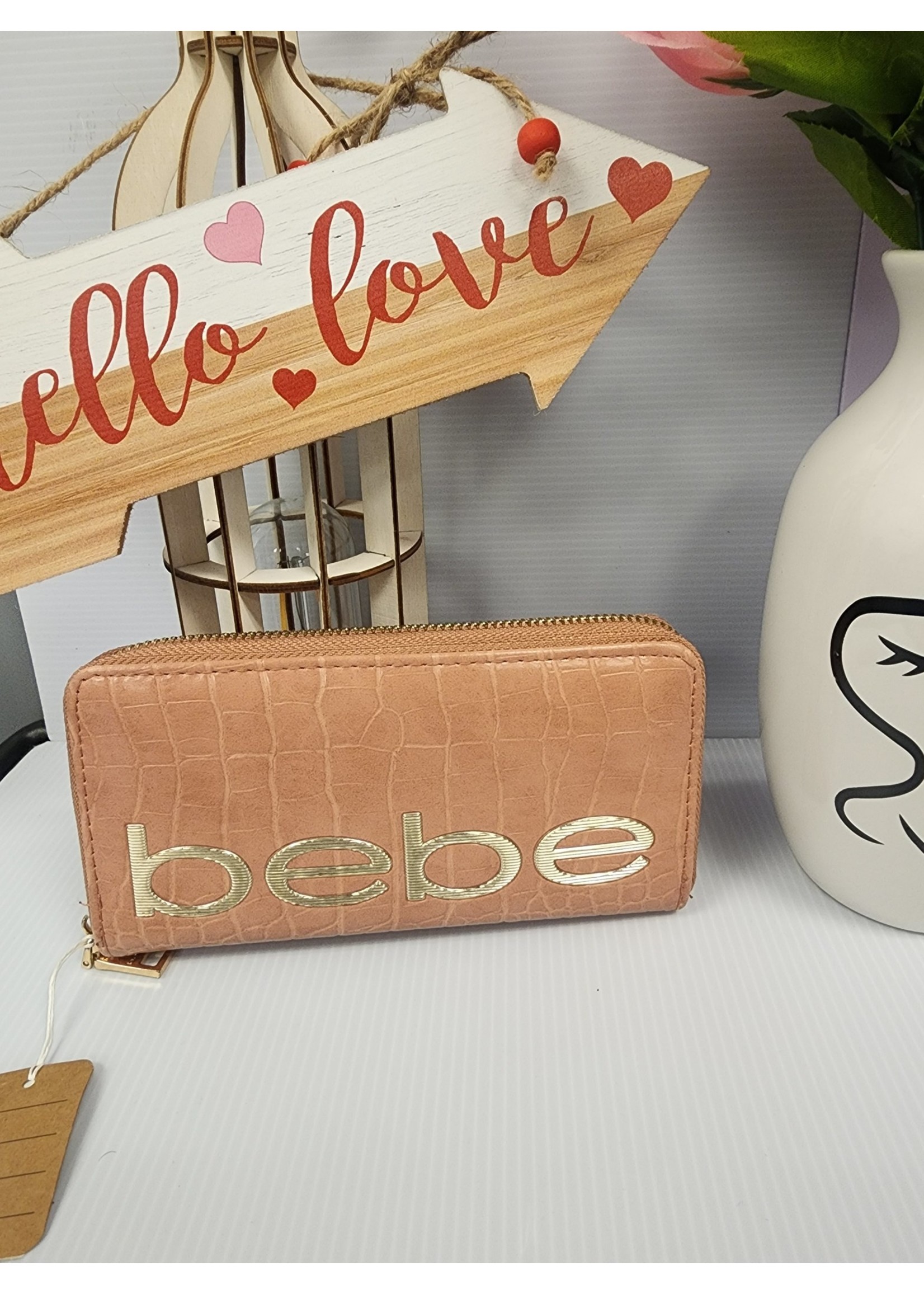 BeBe BeBe Evelyn Croco Zip Around Wallet (Pre-owned)