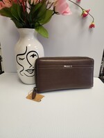 Leinasen Brown Leather Clutch/Wallet (Pre-owned)