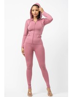 Love J Mauve Plus Size Jogger Set