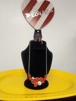 Paparazzi Breathtaking Brilliance Red Necklace and Earring Set