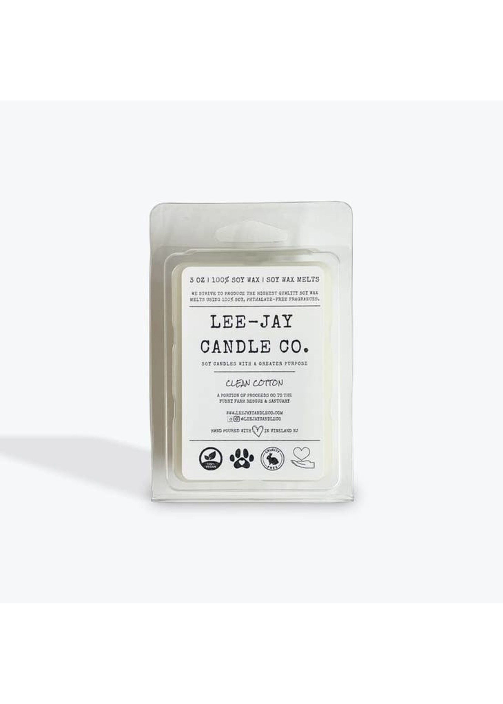 Lee-Jay Candle Co Lee-Jay Candle Co. Clean Cotton Soy Wax Melts (3oz)