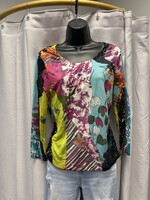 Lynn Ritchie Lynn Ritchie Silk Abstract Print Top (M) Pre-owned