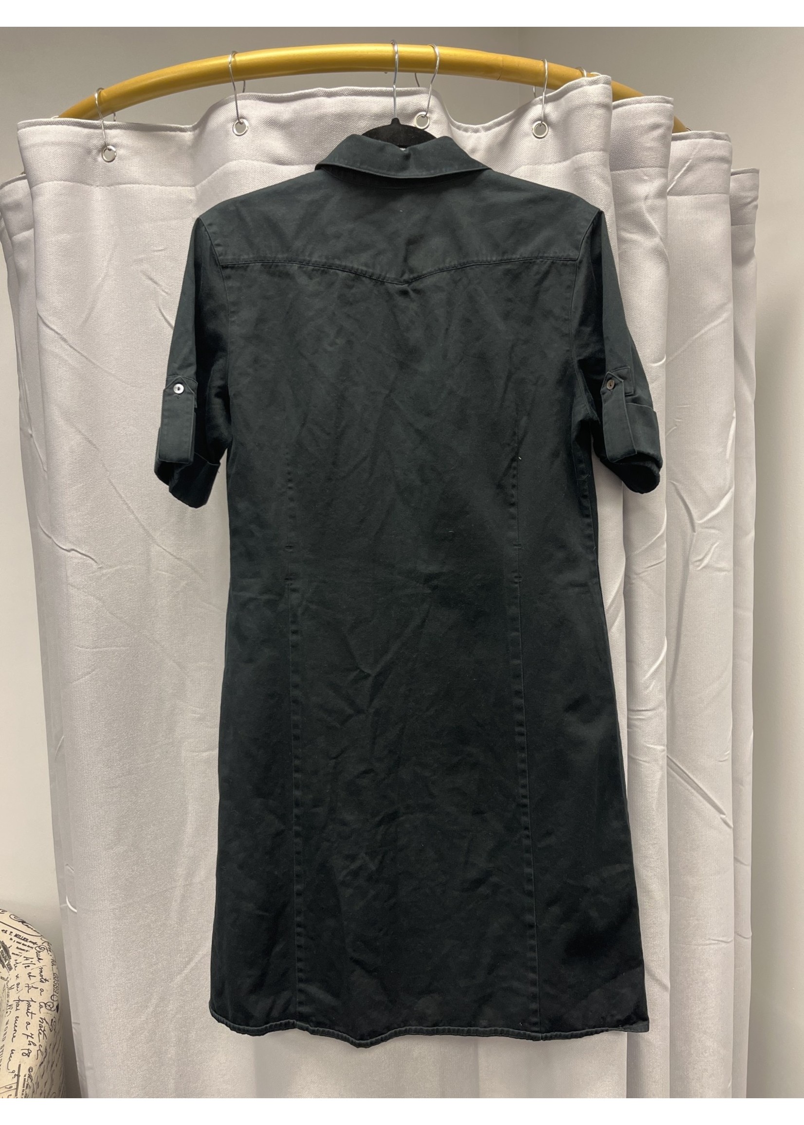 Banana Republic Banana Republic Black Button Down Shirt Dress (M) Pre-owned