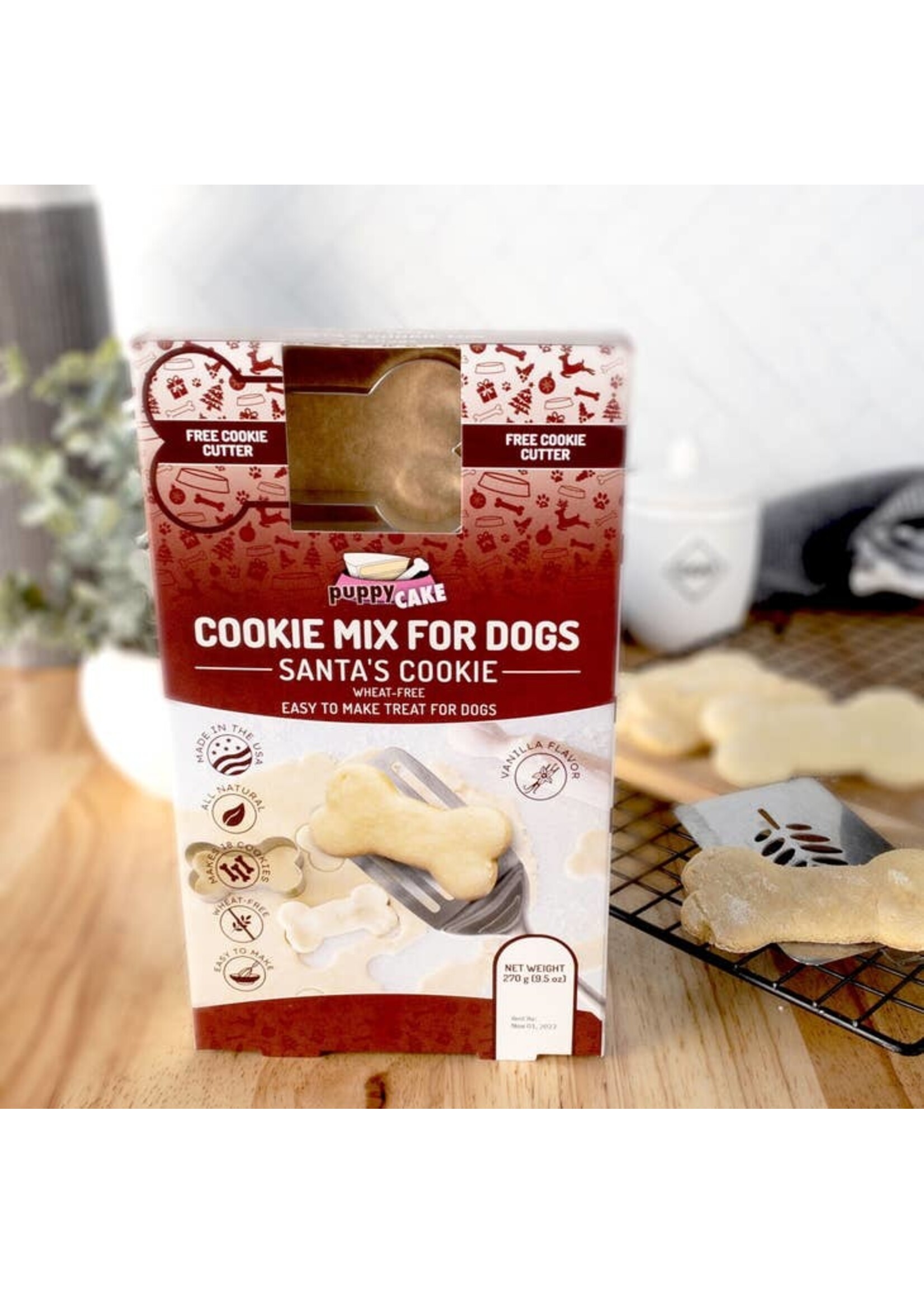 Puppy Cake LLC Santa's Cookie Mix and Cookie Cutter (wheat free)