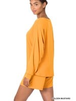 Zenana Golden Mustard Top and Shorts Set