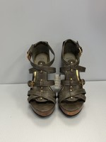 Elle Elle Gray Wedge Sandals (6.5) "Like New"