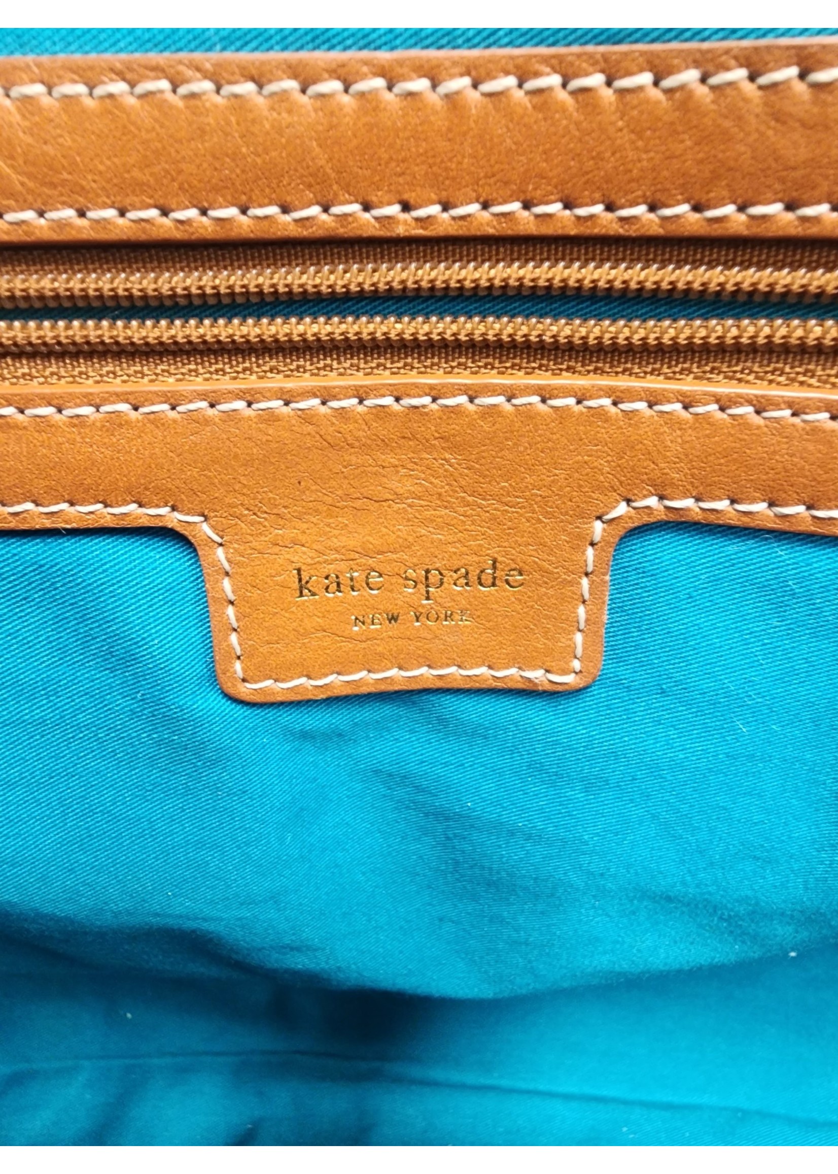 Kate Spade Purse Tote Handbag Tan Camel Pebbled Leather Gold Accents,  Tassels | eBay