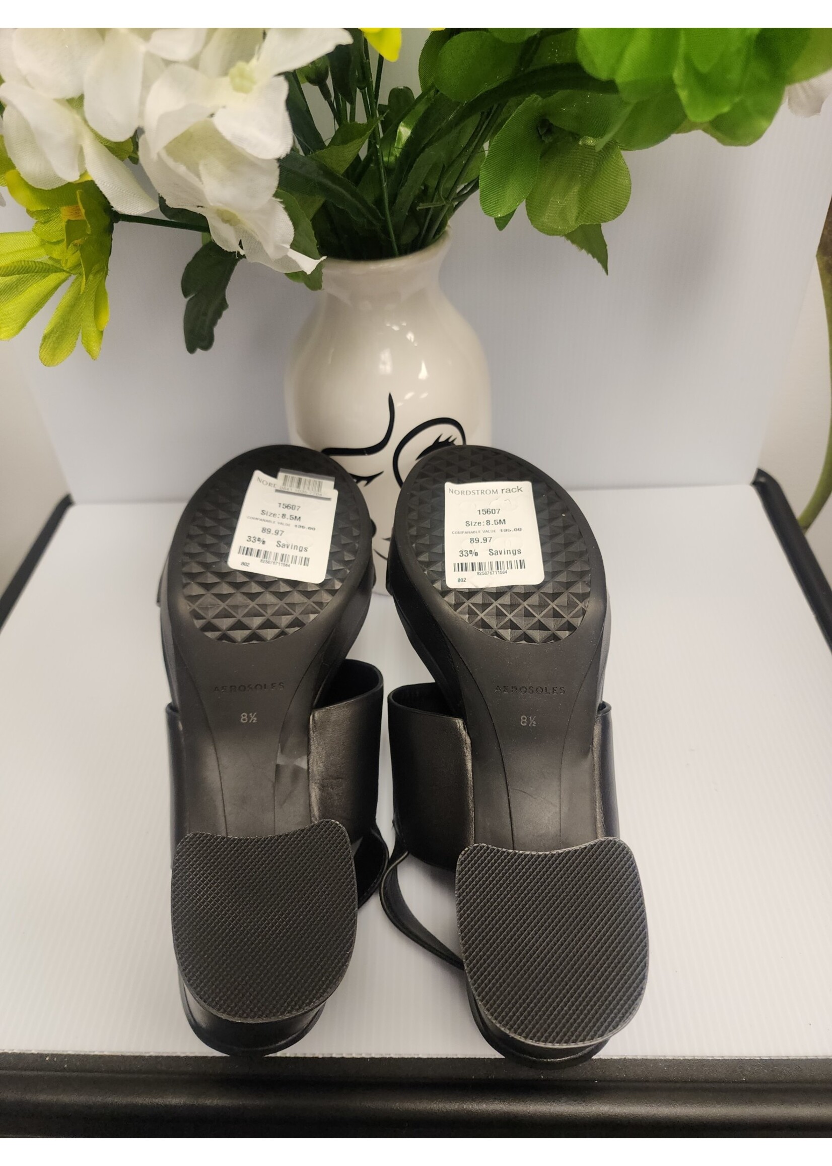 Aerosoles Aerosoles Black Block Heel Sandals (8.5) "New"