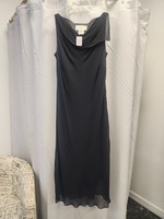 Evan Picone Evan Picone Drape Neck Black Dress (10) Pre-owned