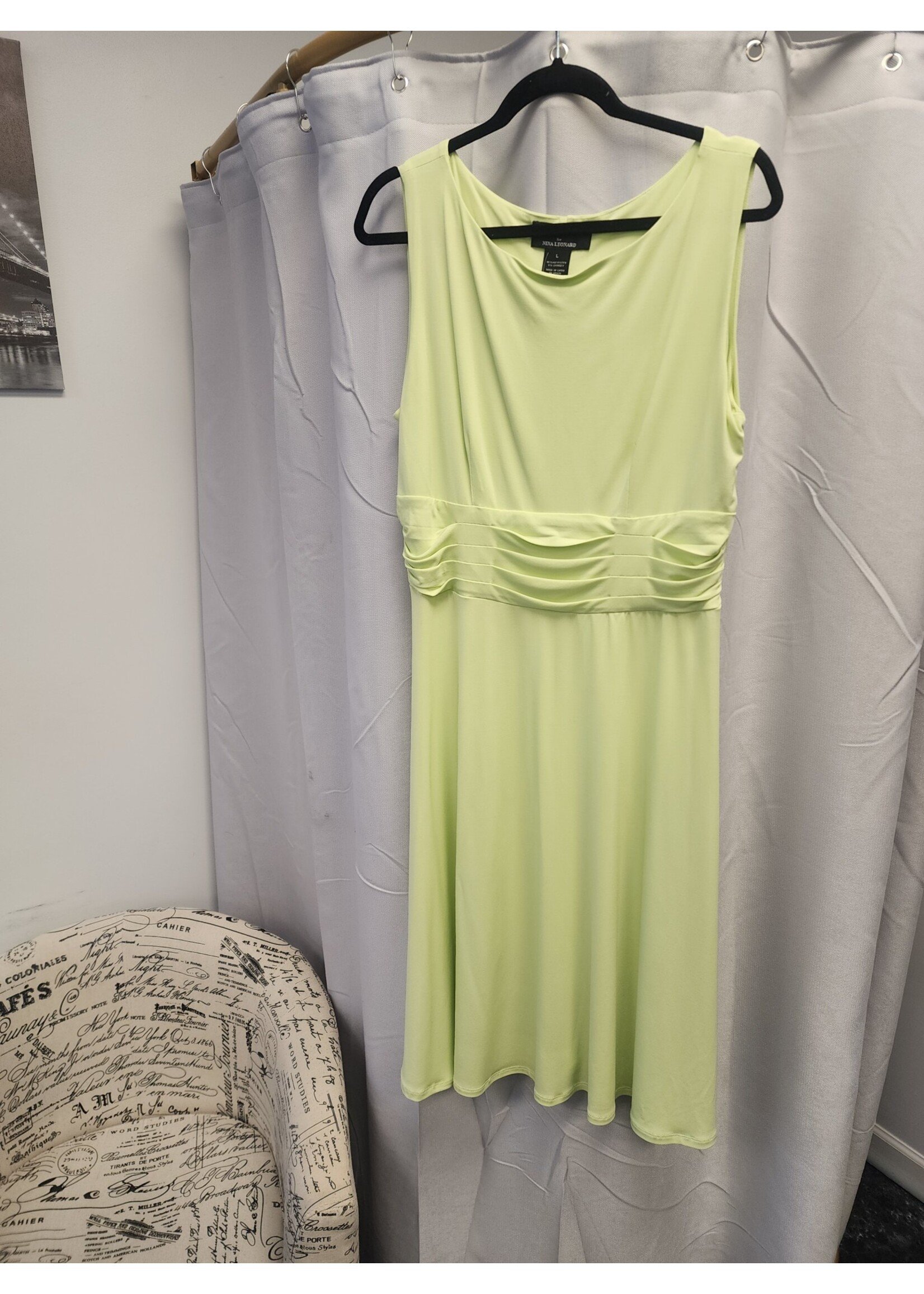 Nina Leonard Lennie for Nina Leonard Lime Green Dress (L) Pre-owned