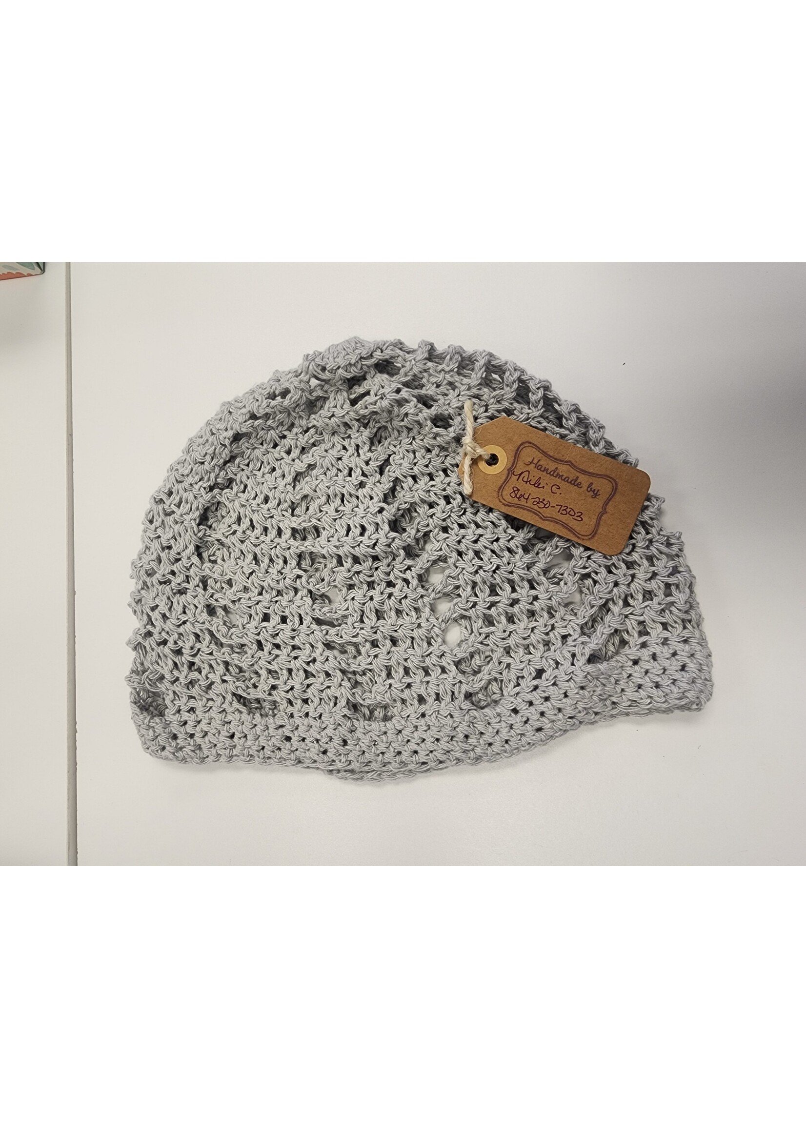 Crochet By Niki Crochet Lightweight Gray Beanie Cap (OS)