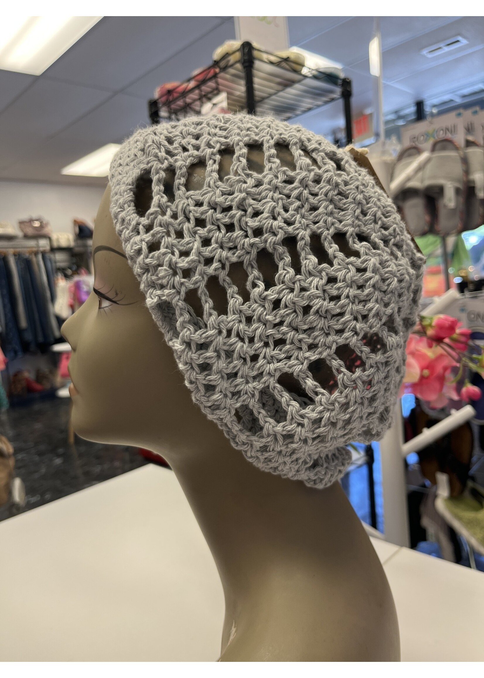 Crochet By Niki Crochet Lightweight Gray Beanie Cap (OS)