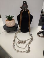 Paparazzi Paparazzi "All The Trimmings" Brown Tie Beaded Necklace and Earring Set (NWT)