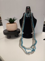 Paparazzi Paparazzi "Intensely Industrial"- Aqua Blue Necklace and Earring  Set (NWT)