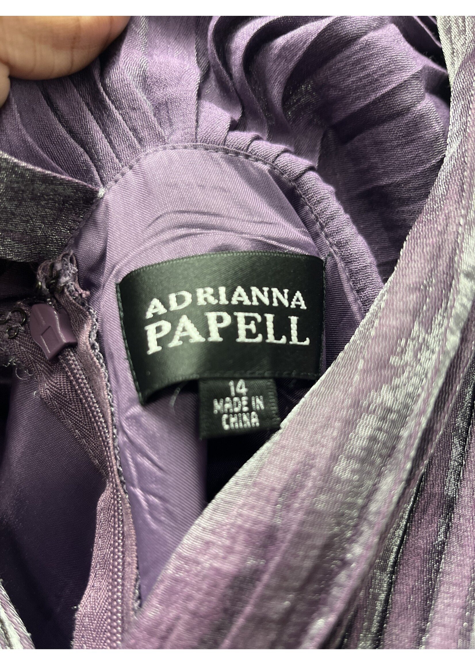 Adrianna Papell Adrianna Papell Plum Occasion Dress (14) Like New