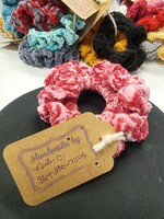 Crochet By Niki XL Chenille Pink/Magenta Handmade Scrunchie