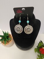 Paparazzi Paparazzi: Turquoise Bead Silver Earrings