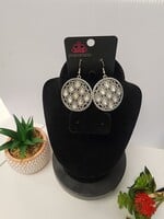 Paparazzi Paparazzi: Medallion Stallion- Silver Earrings (NWT)