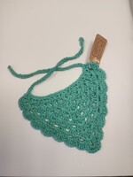 Crochet By Niki Crochet Jade Green Lrg Pet Bandana With Tie Straps (cotton)