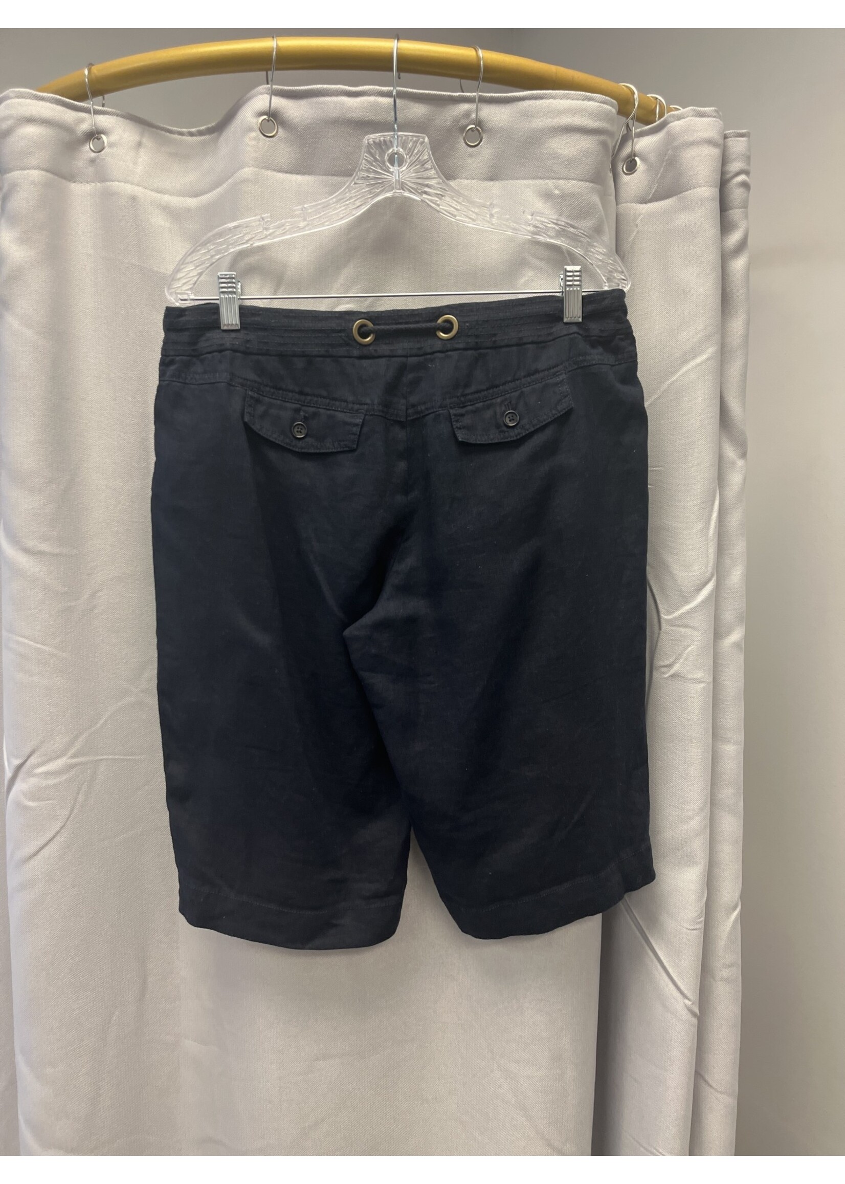 J Crew J. Crew Dk Blue Linen Shorts (10) Pre-owned