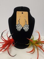 Halloween Theme Skeleton Hand "Gives The Finger" Halloween Earrings