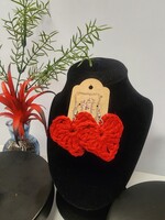 Crochet By Niki Crochet Red Heart Earrings