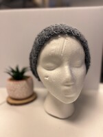 Crochet By Niki Denim Acrylic Crochet Slouchy Beanie with PomPom