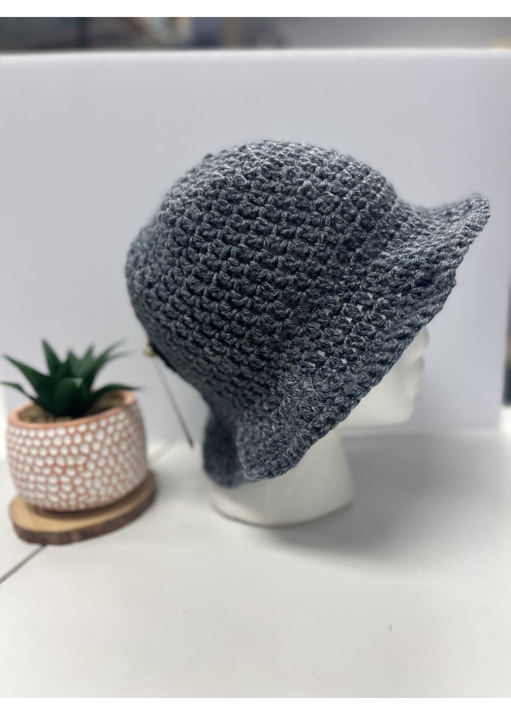 Crochet By Niki Denim Acrylic Crochet Bucket Hat